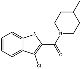 (3-chloro-1-benzothiophen-2-yl)-(4-methylpiperidin-1-yl)methanone Structure