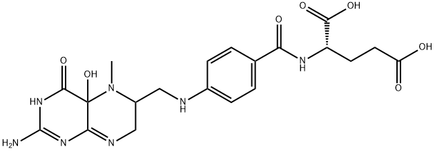 4a-Hydroxy-5-methyltetrahydrofolic acid Struktur
