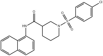 1-((4-chlorophenyl)sulfonyl)-N-(naphthalen-1-yl)piperidine-3-carboxamide,331712-04-0,结构式