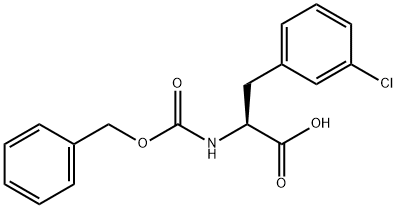 3-chloro-N-[(phenylmethoxy)carbonyl]- Phenylalanine Struktur