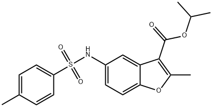 isopropyl 2-methyl-5-((4-methylphenyl)sulfonamido)benzofuran-3-carboxylate Structure