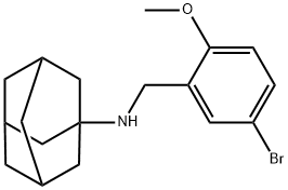 N-(5-bromo-2-methoxybenzyl)tricyclo[3.3.1.1~3,7~]decan-1-amine, 332108-65-3, 结构式