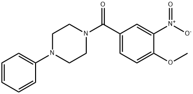 (4-methoxy-3-nitrophenyl)(4-phenylpiperazin-1-yl)methanone Structure