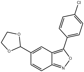 3-(4-chlorophenyl)-5-(1,3-dioxolan-2-yl)-2,1-benzoxazole Struktur