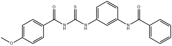 N-((3-苯甲酰氨基苯基)氨基硫代甲酰基)-4-甲氧基苯甲酰胺,333739-88-1,结构式