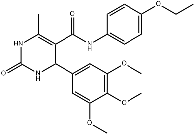 N-(4-ethoxyphenyl)-6-methyl-2-oxo-4-(3,4,5-trimethoxyphenyl)-1,2,3,4-tetrahydropyrimidine-5-carboxamide Struktur