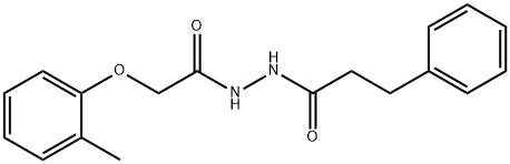 N'-[(2-methylphenoxy)acetyl]-3-phenylpropanohydrazide Structure