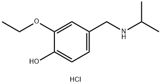 2-ethoxy-4-{[(propan-2-yl)amino]methyl}phenol hydrochloride Struktur