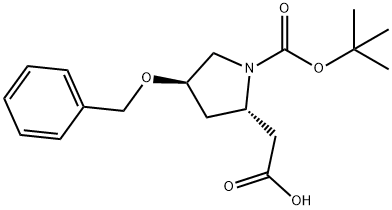 (2S,4R)-1-[(1,1-dimethylethoxy)carbonyl]-4-(phenylmethoxy)-2-Pyrrolidine-acetic acid Structure