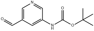 (5-甲酰吡啶-3-基)氨基甲酸叔丁酯, 337904-94-6, 结构式