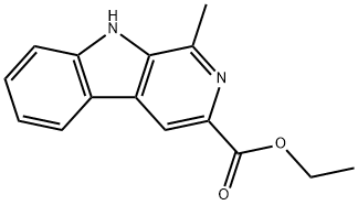 1-メチル-β-カルボリン-3-カルボン酸エチル 化学構造式