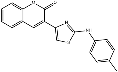 3-(2-(p-tolylamino)thiazol-4-yl)-2H-chromen-2-one Struktur