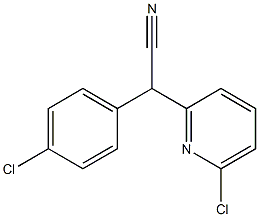 2-(4-chlorophenyl)-2-(6-chloropyridin-2-yl)acetonitrile Struktur