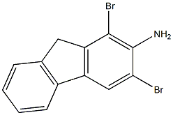 1,3-dibromo-9H-fluoren-2-amine Struktur