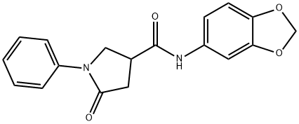 N-(1,3-benzodioxol-5-yl)-5-oxo-1-phenylpyrrolidine-3-carboxamide Structure
