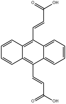 (2E,2E)-3,3-(anthracene-9,10-diyl)diacrylic acid Structure