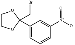 1,3-Dioxolane, 2-(bromomethyl)-2-(3-nitrophenyl)- 化学構造式