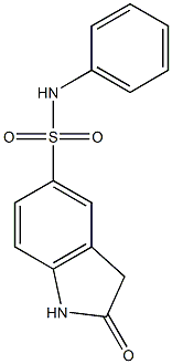 2-Oxo-2,3-dihydro-1H-indole-5-sulfonic acid phenylamide,342642-23-3,结构式