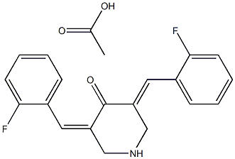 4-Piperidinone, 3,5-bis[(2-fluorophenyl)methylene]-, acetate