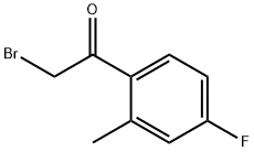 2-bromo-1-(4-fluoro-2-methylphenyl)ethanone Struktur