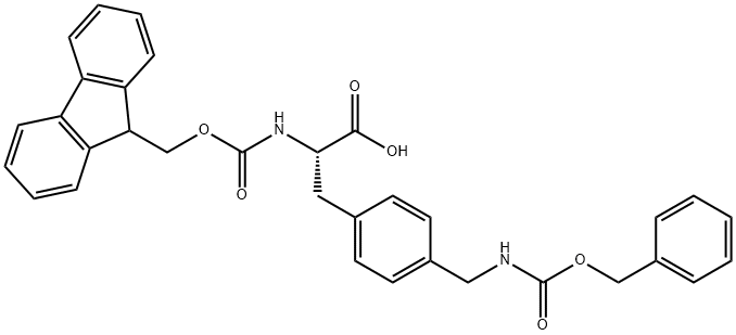 N-FMOC-L-4-氨甲基(CBZ)苯丙氨酸,343248-95-3,结构式