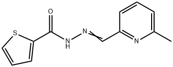 N-[(E)-(6-methylpyridin-2-yl)methylideneamino]thiophene-2-carboxamide Struktur