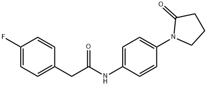 2-(4-fluorophenyl)-N-[4-(2-oxopyrrolidin-1-yl)phenyl]acetamide Struktur