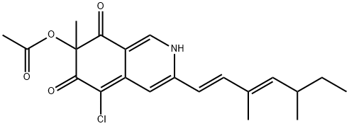 34695-81-3 [(7R)-5-chloro-3-[(1E,3E,5S)-3,5-dimethylhepta-1,3-dienyl]-7-methyl-6,8-dioxo-2H-isoquinolin-7-yl] acetate