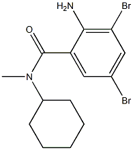 Benzamide, 2-amino-3,5-dibromo-N-cyclohexyl-N-methyl- Structure