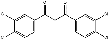 1,3-ビス(3,4-ジクロロフェニル)プロパン-1,3-ジオン 化学構造式