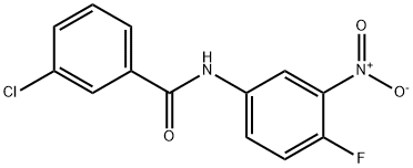 3-chloro-N-(4-fluoro-3-nitrophenyl)benzamide Struktur