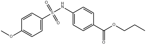 propyl 4-[(4-methoxyphenyl)sulfonylamino]benzoate Structure