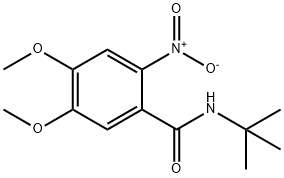 N-tert-butyl-4,5-dimethoxy-2-nitrobenzamide Struktur