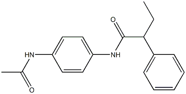 N-(4-acetamidophenyl)-2-phenylbutanamide Struktur