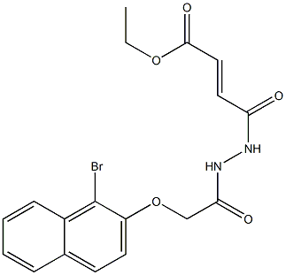 ethyl (E)-4-[2-[2-(1-bromonaphthalen-2-yl)oxyacetyl]hydrazinyl]-4-oxobut-2-enoate Struktur