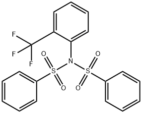 N-(benzenesulfonyl)-N-[2-(trifluoromethyl)phenyl]benzenesulfonamide Struktur