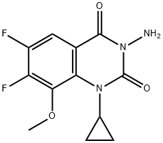 2,4(1H,3H)-QUINAZOLINEDIONE, 3-AMINO-1-CYCLOPROPYL-6,7-DIFLUORO-8-METHOXY- Structure