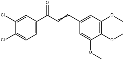 (2E)-1-(3,4-dichlorophenyl)-3-(3,4,5-trimethoxyphenyl)prop-2-en-1-one Struktur