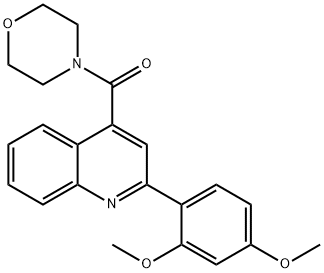 [2-(2,4-dimethoxyphenyl)quinolin-4-yl]-morpholin-4-ylmethanone Struktur