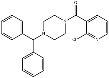 (4-benzhydrylpiperazin-1-yl)-(2-chloropyridin-3-yl)methanone Struktur