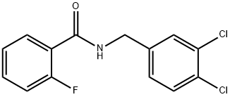 N-[(3,4-dichlorophenyl)methyl]-2-fluorobenzamide Struktur