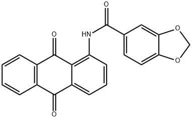 N-(9,10-dioxoanthracen-1-yl)-1,3-benzodioxole-5-carboxamide Structure