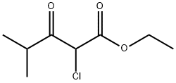 2-クロロ-3-オキソ-4-メチルペンタン酸エチル 化学構造式