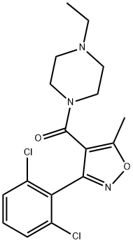 [3-(2,6-dichlorophenyl)-5-methyl-1,2-oxazol-4-yl](4-ethylpiperazin-1-yl)methanone Structure
