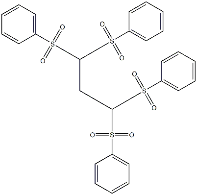 1,3,3-tris(benzenesulfonyl)propylsulfonylbenzene Struktur