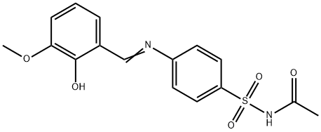 N-({4-[(2-hydroxy-3-methoxybenzylidene)amino]phenyl}sulfonyl)acetamide Structure
