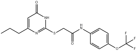 2-[(4-oxo-6-propyl-1H-pyrimidin-2-yl)sulfanyl]-N-[4-(trifluoromethoxy)phenyl]acetamide Structure