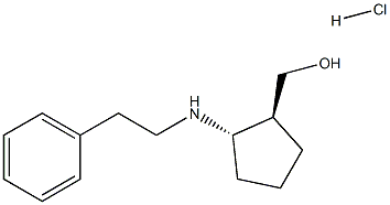 (1S,2S)-2-hydroxymethyl-cyclopentyl-[(1'S)-phenylethyl]amine hydrochloride Structure