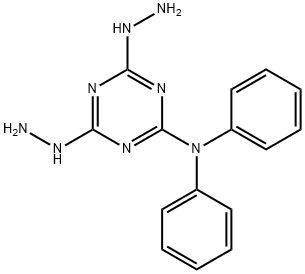 4,6-dihydrazinyl-N,N-diphenyl-1,3,5-triazin-2-amine Struktur
