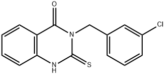 3-(3-chlorobenzyl)-2-sulfanylquinazolin-4(3H)-one Structure